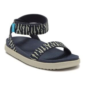 NWT Native Charley Grey/Zebra Cuddlefish Open Toe Sandals in size c4